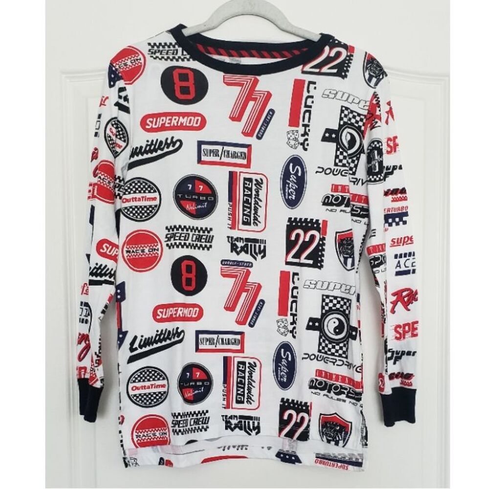 Art Class Speedway Racing Long Sleeve T-shirt Boys Size L‎ Streetwear Grunge Y2K